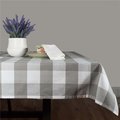 Dunroven House Dunroven House RK819-GY 54 in. Farmhouse Check Square Tablecloth; Gray & White RK819-GY